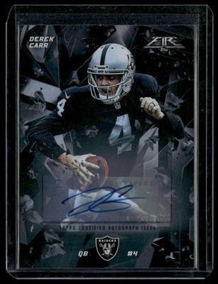 2015 Topps Fire #73 Derek Carr Fire Autographs #/80