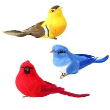 3pcs Artificial Birds Fake Birds Decorative Hanging Ornaments Realistic Birds...
