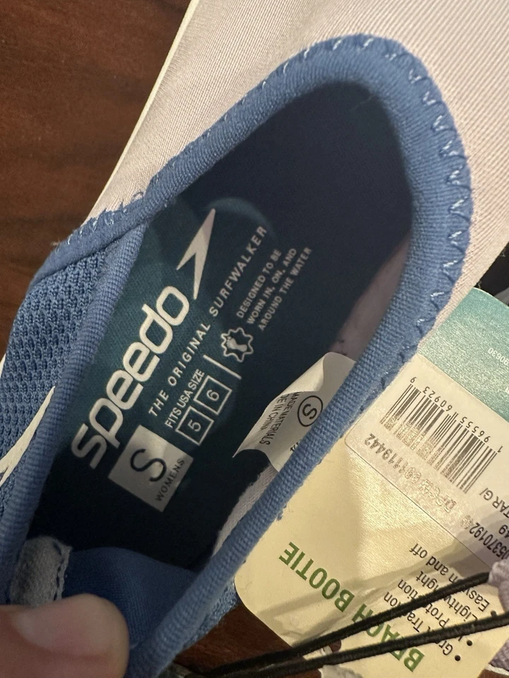 Bota Speedo Splash And Sun Feminina Tamanho Pequeno P (5-6) Sapatos Aquáticos Lilás Claro - Imagem 3 de 4