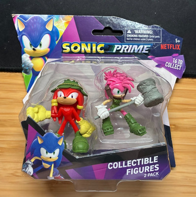 Sonic Prime Collectible 2 Pack- Sonic The Hedgehog Knuckles & Amy 2.5  Figures