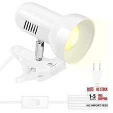 RONG LAN LED Metal Clip On Light Clip on Lamp for Desk, 360  SUN-86 White