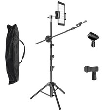 Microphone Stand Floor Boom 360 Ball Head Tablet Holder Adjust 1783 Inch