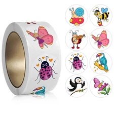 100-500pcs Cartoon Animal Stickers Teacher Reward Stickers for Kids, Party Decor