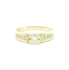 Diamant Ring Klassik 0,32 ct Gelbgold 3,60 g ...