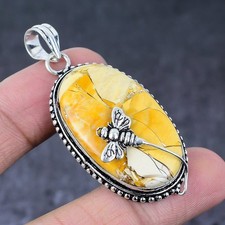 Mookaite Gemstone 925 Sterling Silver Jewelry Pendant 2.25" Gift for Her N691