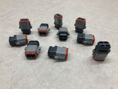 #ad Lot of 10 TE Connectivity PA66 GF15 Connectors 571 DT06 08 SA CE04 8P Plug Gray $49.99