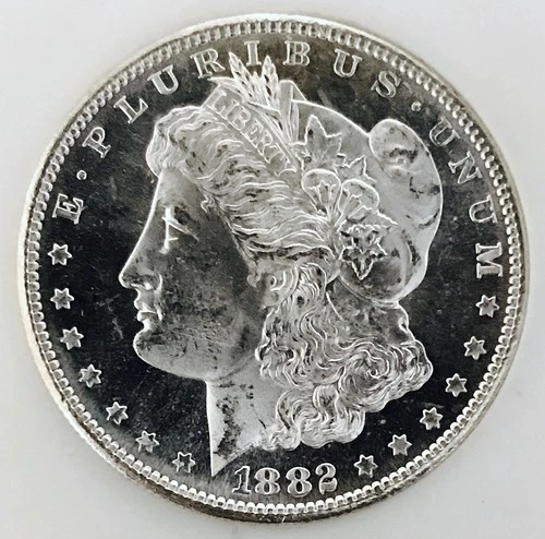 1882 S MORGAN DOLLAR! GEM BU+++! PROOF LIKE! WICKEDLY FROST! INSANE! NR #G3522