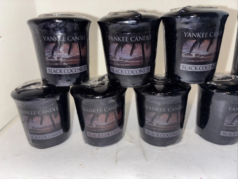 Retired Yankee Candle “black Coconut” Votive Candles Lot Of 15 - Image 3 of 4
