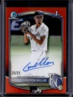 2025 Bowman Draft Cameron Millar Chrome Auto Orange Refractor 1st #/25 Royals