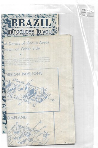 1939 SAN FRANCISCO WORLD FAIR MAP BROCHURE & Supplement