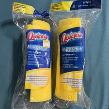 2 Quickie Mop & Scrub Fits Mop #057 Type R Refill Yellow