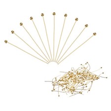 200Pack Rose Gold Ball Head Pins 30mm Wire Head Pins Brass 24 Gauge