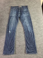 Levi's Mens 506 Standard Fit Straight Jeans W34 L34 Blue Cotton