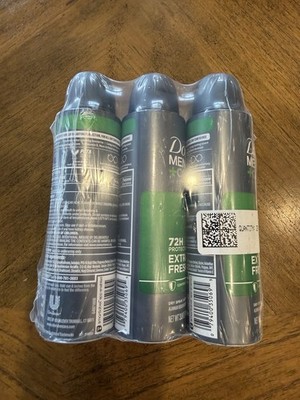 Dove Men+Care Extra Fresh Dry Spray Deodorant 3.8 oz 3 Pack