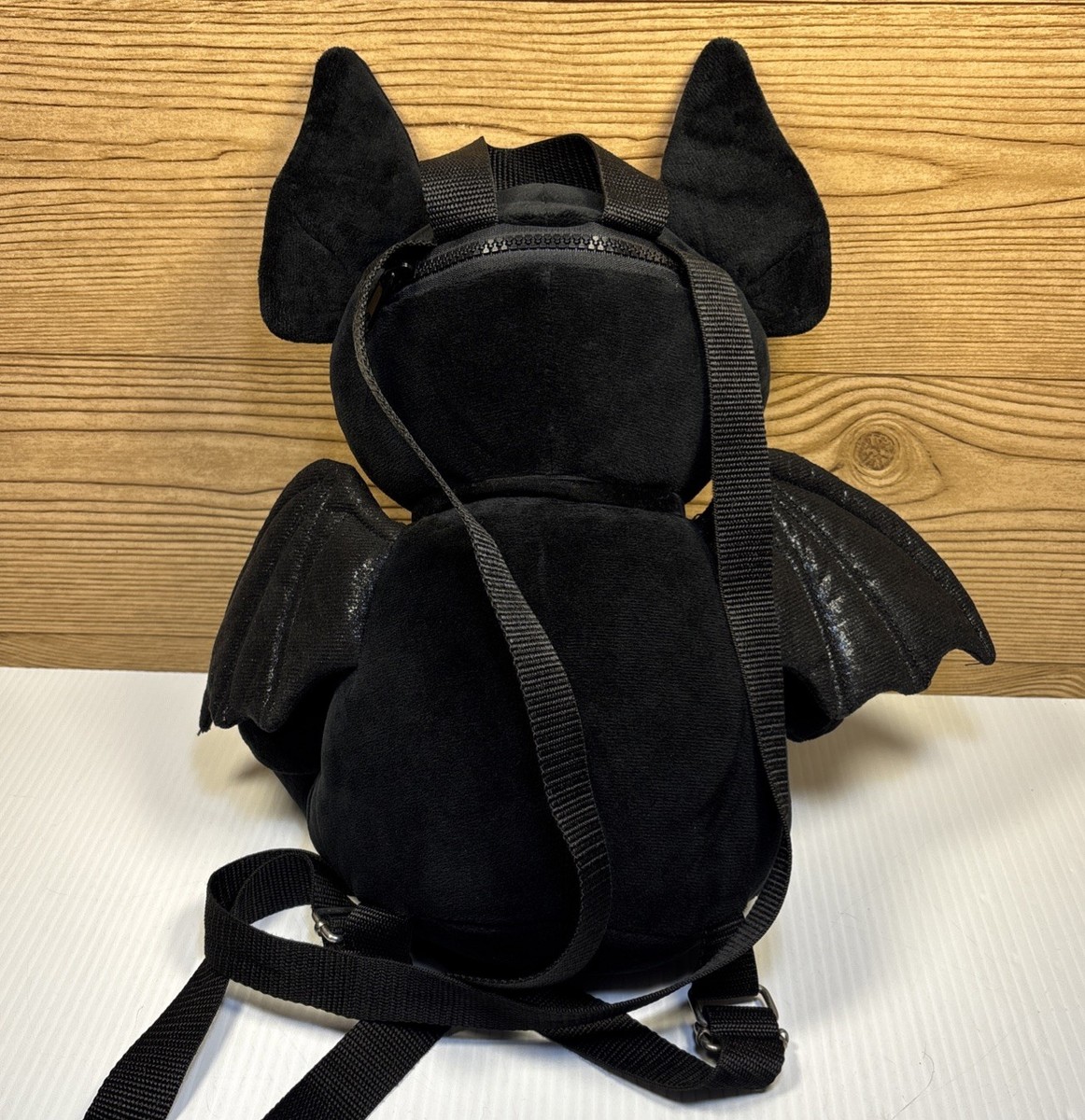 Hot Topic Vampire Bat Plush Backpack Black Gothic Spooky Halloween NWT Bat Bear Plush Backpack | Hot Topic main image 2