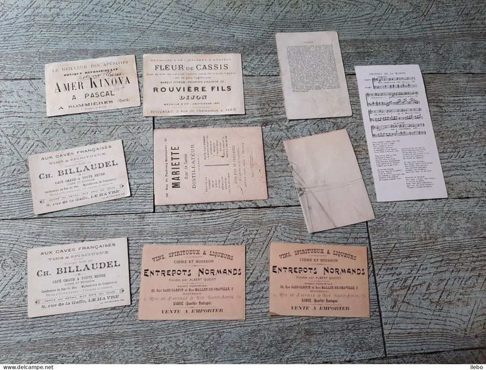 10 chromos boisson alcool absinthe distillerie cidre amer kinova cassis rouvière - Photo 2/2