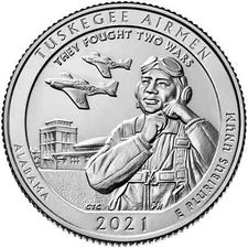 2021-S Tuskegee Airmen Quarter Uncirculated From US Mint Roll