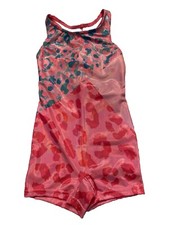 Girls gymnastic leotard Pink Mix animal Metallic Prints Biketard 6/6x