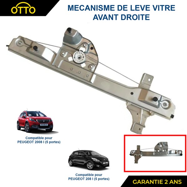 Vorne Rechts Beifahrer Fensterheber Mechanismus Elektrisch FüR Peugeot 208 2008-image
