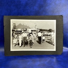 Vtg Circa 1950s Royal American Shows Carnival Scene 4WCCO Vendors Halftone Print
