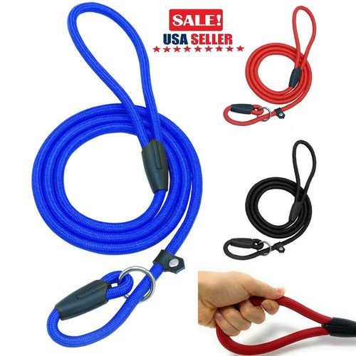 Durable Nylon Slip Lead Dog Leash Adjustable Pet Puppy Training Collar Loop Rope
