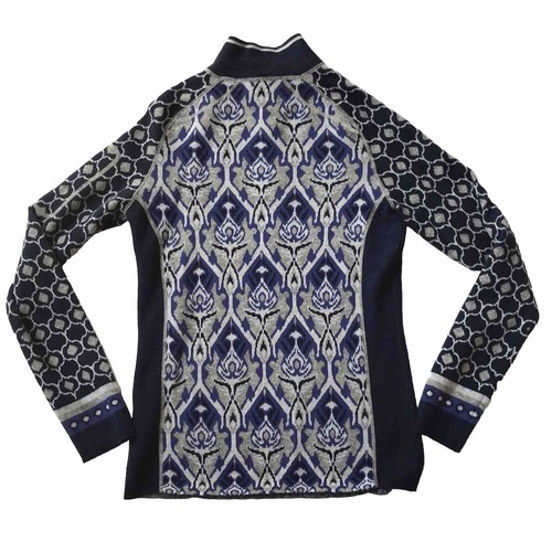 TITLE NINE Half Zip Sweater Pullover Mock Neck Damen Medium ? Lila Grau Wolle - Bild 3 von 8