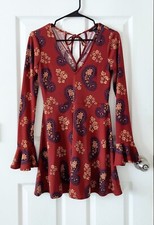 Forever 21 Mod Paisley Print Mini Dress, Size Small.