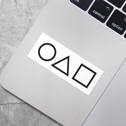 Triangle Circle Square Car Bumper Vinyl Sticker Decal - 第 3/4 張圖片