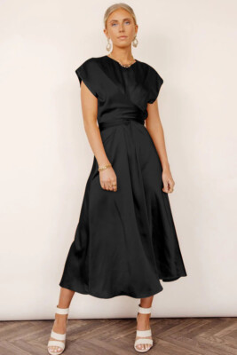 black sleeveless maxi dress casual Amazon.com: MISSKY Womens Summer Dress Flowy Ruffle Maxi Dress Women Sleeveless  Black Dresses for Women Sexy Deep V Neck Dresses for Women 2023 Wedding  Guest Black Ruffle Dress with Pockets Black Large:
