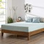 new! queen size wooden platform bed frame 12 inch durable modern simple style