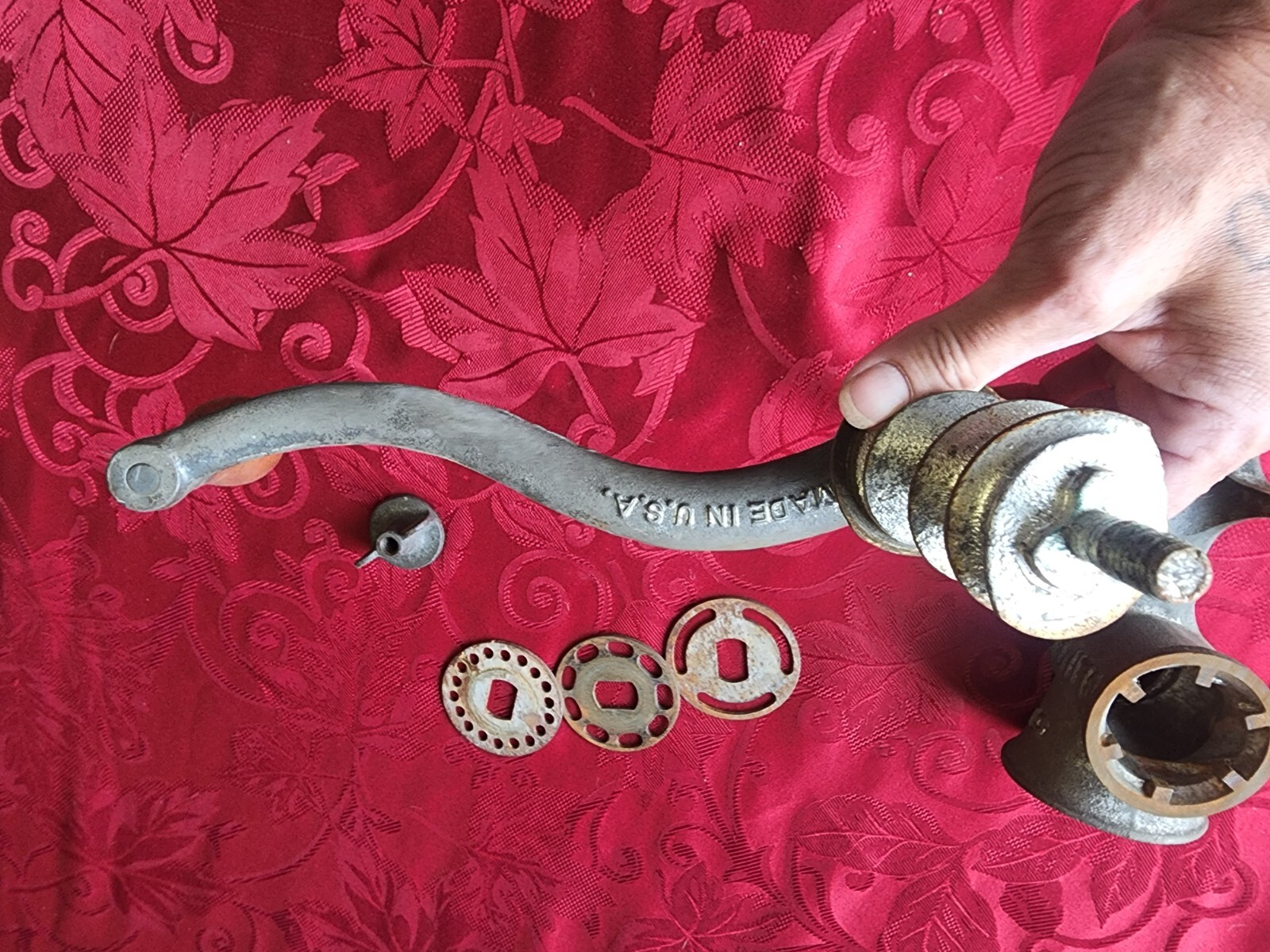 Climax No. 51 Hand Crank Food Meat Sausage Grinder Chopper Old Cafe 3