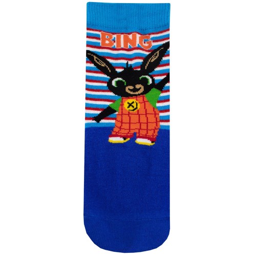 Bing Socks 3 Pack Kids Boys Socks UK Shoe Size 3-5 6-8 9-12 Ankle Socks Stripes - Picture 2 of 4