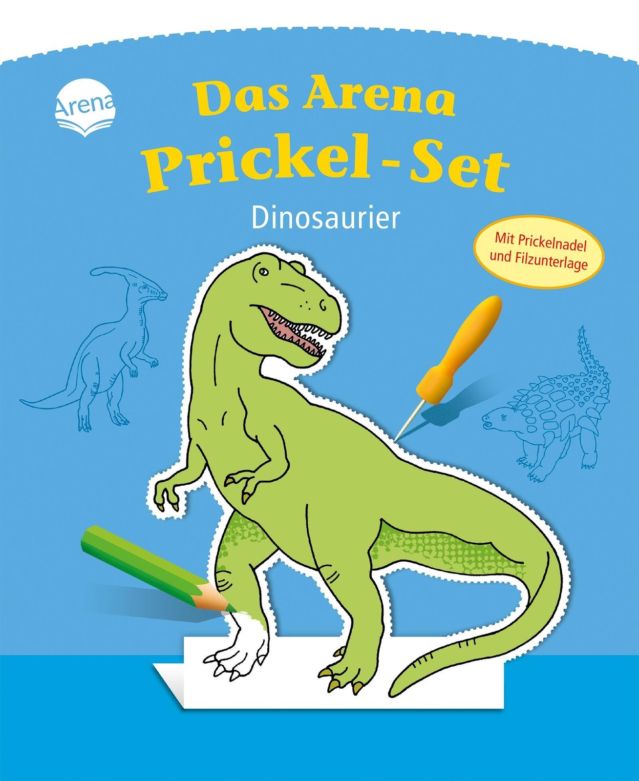 Thumbnail - Ina Hallemans Das Arena Prickel-set. Dinosaurier 9783401708782