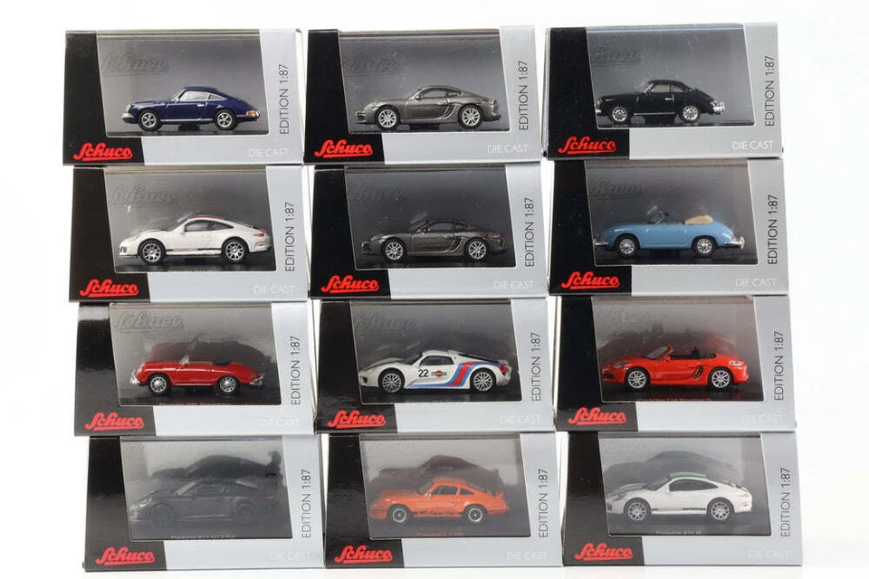 1:87 Porsche 356 718 911 R 918 Boxster Cayman Speedster RS Schuco H0 - Immagine 2 di 4