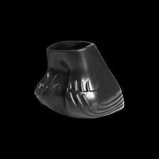 Acavallo No Turn Overreach Rubber Bell Boots - Black, Horse Size 