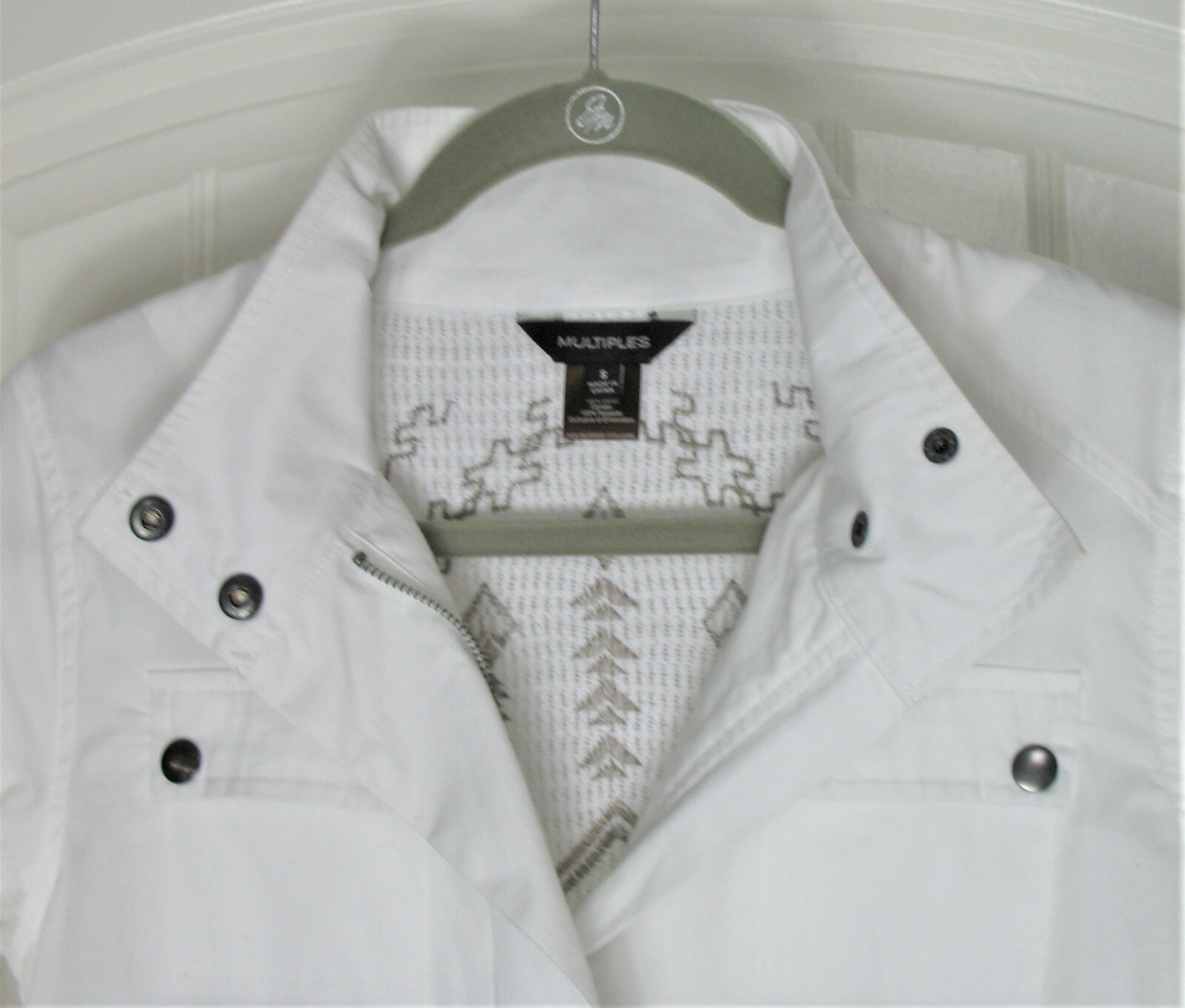 Multiples White Lightweight Jacket With Embroider… - image 4