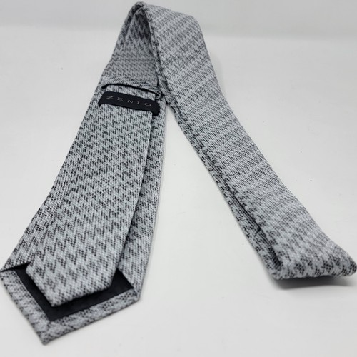 ZENIO Slim Houndstooth Ties - Purple & Black necktie - Microfiber - Picture 4 of 11