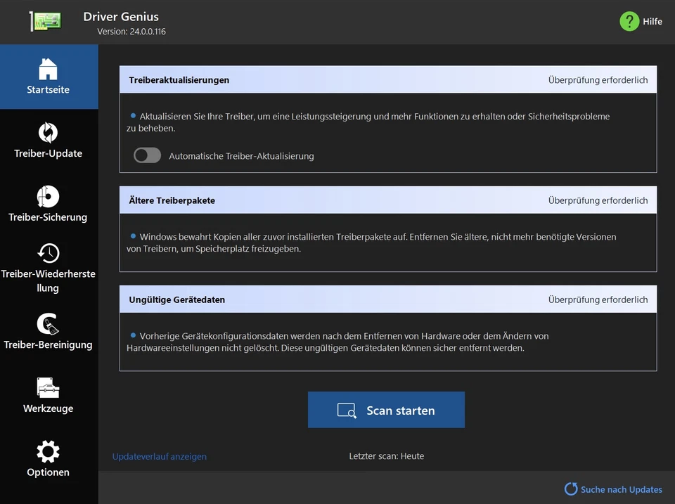 Driver Genius 24 Professional 3 Geräte 1 Jahr (Download) ESDKey per eMail (2024) - Bild 2 von 4