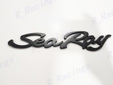 1PC SEA RAY SCRIPT Matte Black EMBLEM LOGO  12-3/4