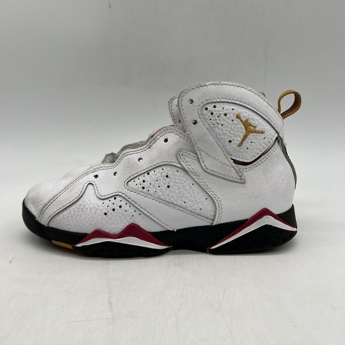 Air Jordan 7 Retro 2006 Cardinal White Red Lace up Kids Shoes Size