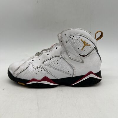 Air Jordan 7 Retro 2006 Cardinal White Red Lace up Kids Shoes Size 13c
