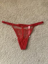 Victoria  s Secret Dream Angels V-String Panty, Red Lace, Size S NWOT