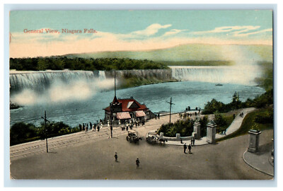 c1910 Railroad, Water Falls, House, General View Niagara Falls Canada Postcard