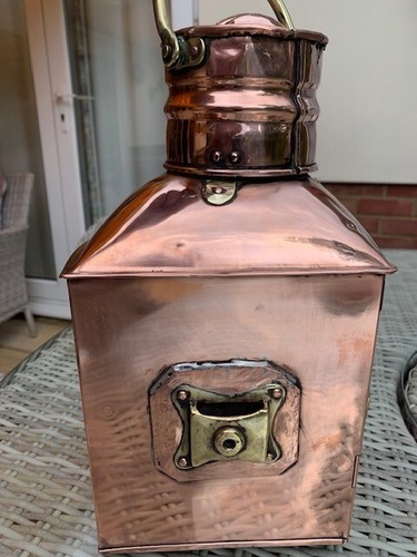Vintage Ships Starboard Light. Copper lantern, Marine Lamp. Boat Yacht Maritime - Picture 6 of 7