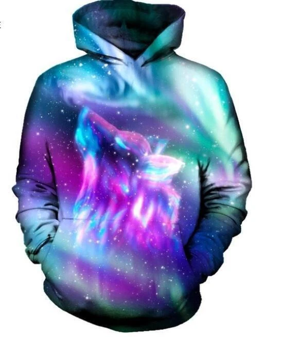 3d galaxy sales print hoodie