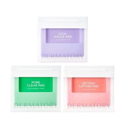 Dermatory CICA Gauze/Retinal Lifting Ampoule/Pro Trouble Pore Clear Pad, KBeauty