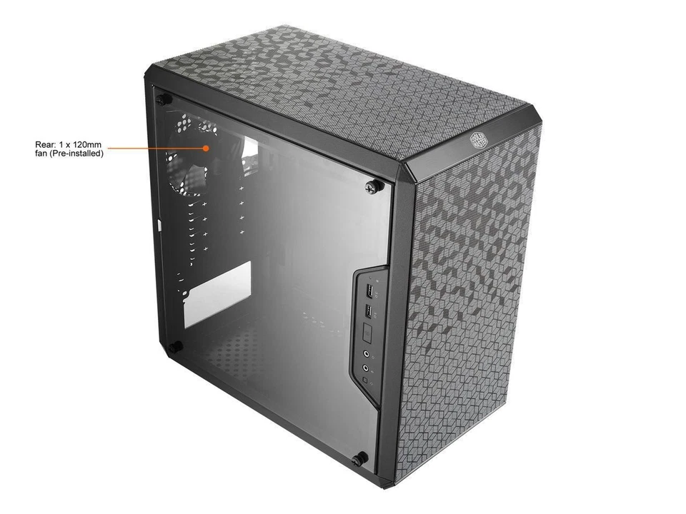 MasterBox Q300L mATX PC Case w/ Magnetic Design Dust Filter Transparent Acrylic - Image 2 of 4