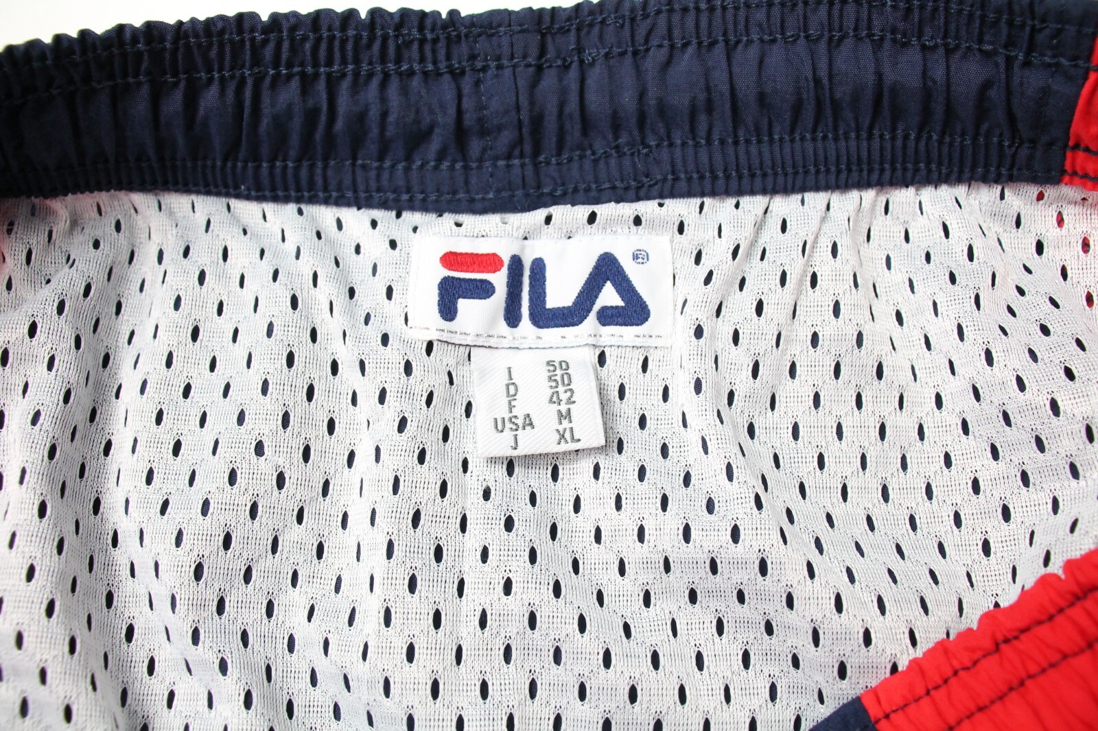 Fila Pantaloncini Uomo USA M Vintage Look Elastico Vita Rete Foderato Tasche