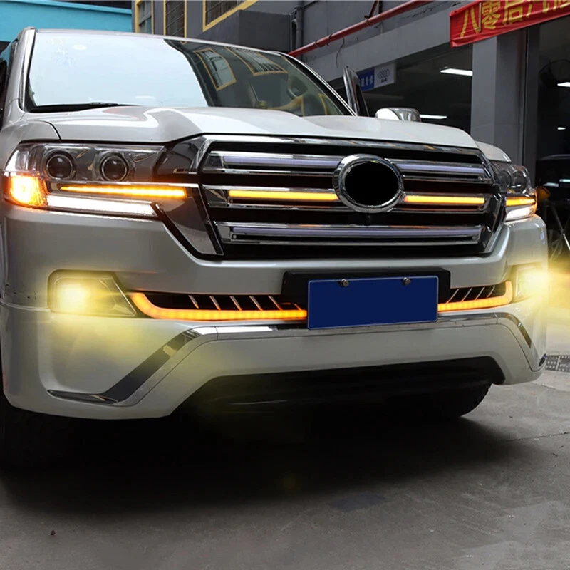 Accesorios de intermitente dinámico de luz LED de red media para Toyota Land Cruiser 200 Foto 4 de 4