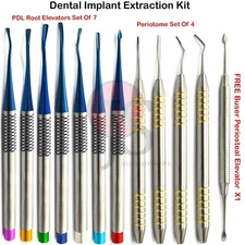 Dental Implant Extraction Kit PDL Root Elevator Buser Periosteal Periotome